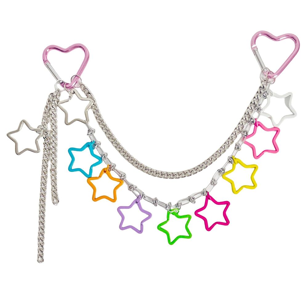 2946 Star Chain Keychain Bag Charms for Handbag Purse Backpack Accessories